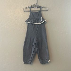 ⭐️Shabby Chic blue halter ruffled Swiss dot jumpsuit romper 24 months